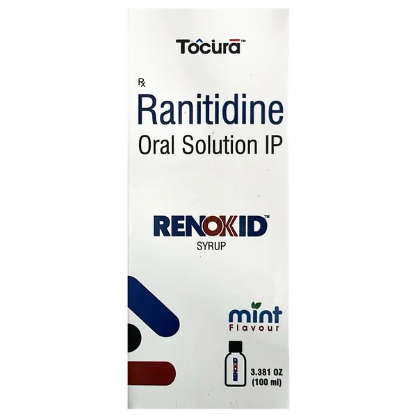 Renokid 75 mg Mint Flavour Syrup 100 ml, Pack of 1