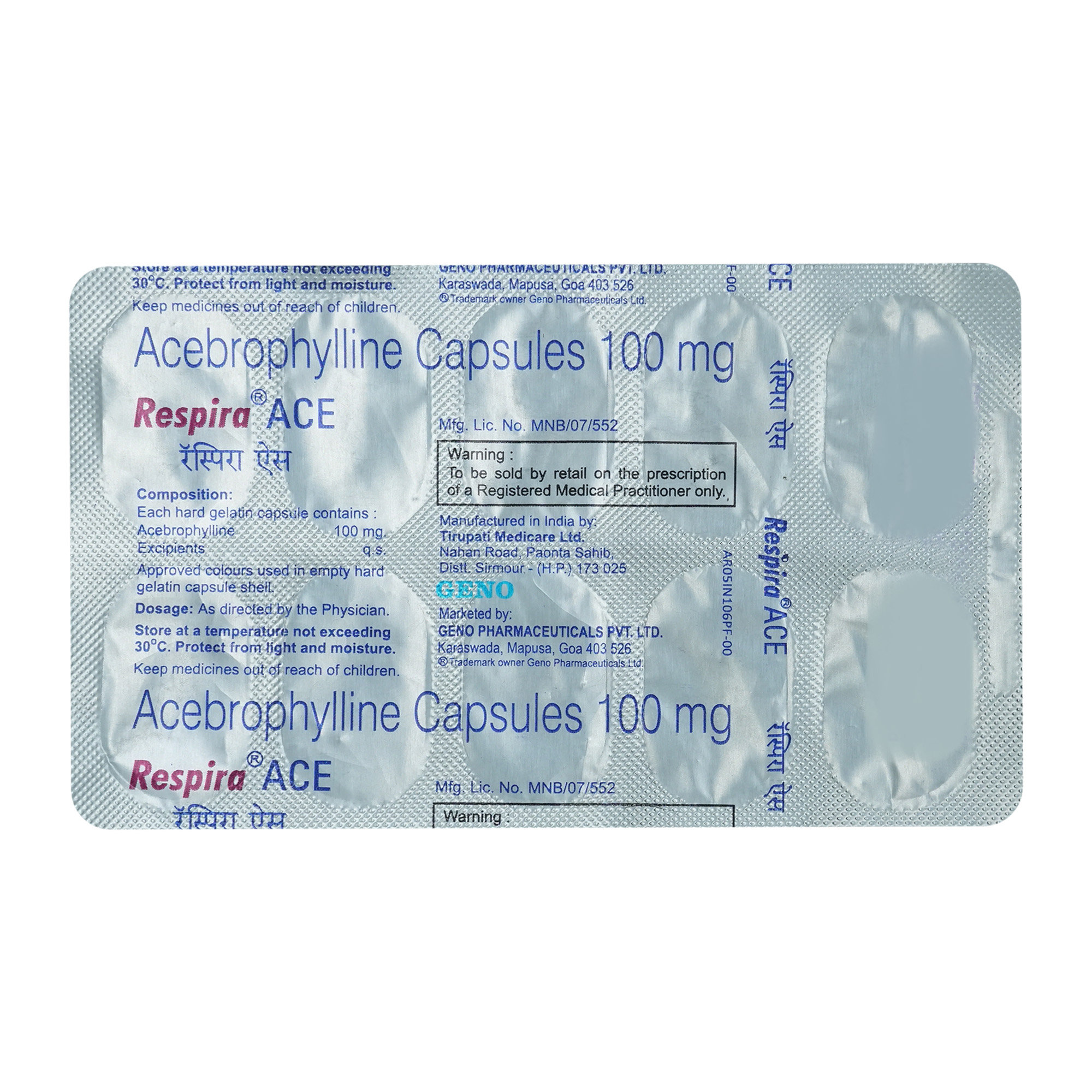 Respira Ace Capsule 10's, Pack of 10 CAPSULES Respira Ace Capsule 10's, Pack of 10 CAPSULES