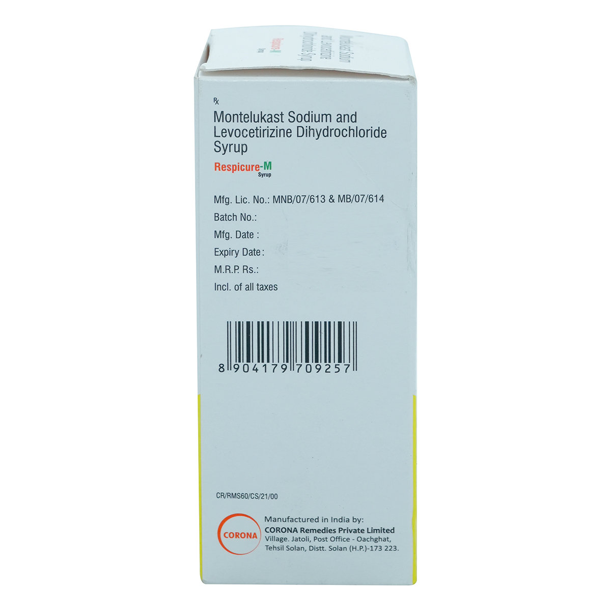 Respicure-M Syrup 60 ml, Pack of 1 Syrup Respicure-M Syrup 60 ml, Pack of 1 Syrup