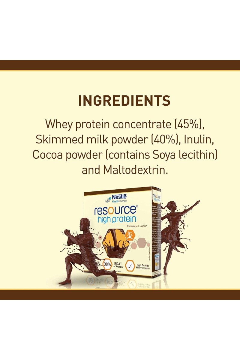 Nestle Resource High Protein Chocolate Flavour Powder, 400 gm (2 x 200 gm), Pack of 1 Nestle Resource High Protein Chocolate Flavour Powder, 400 gm (2 x 200 gm), Pack of 1