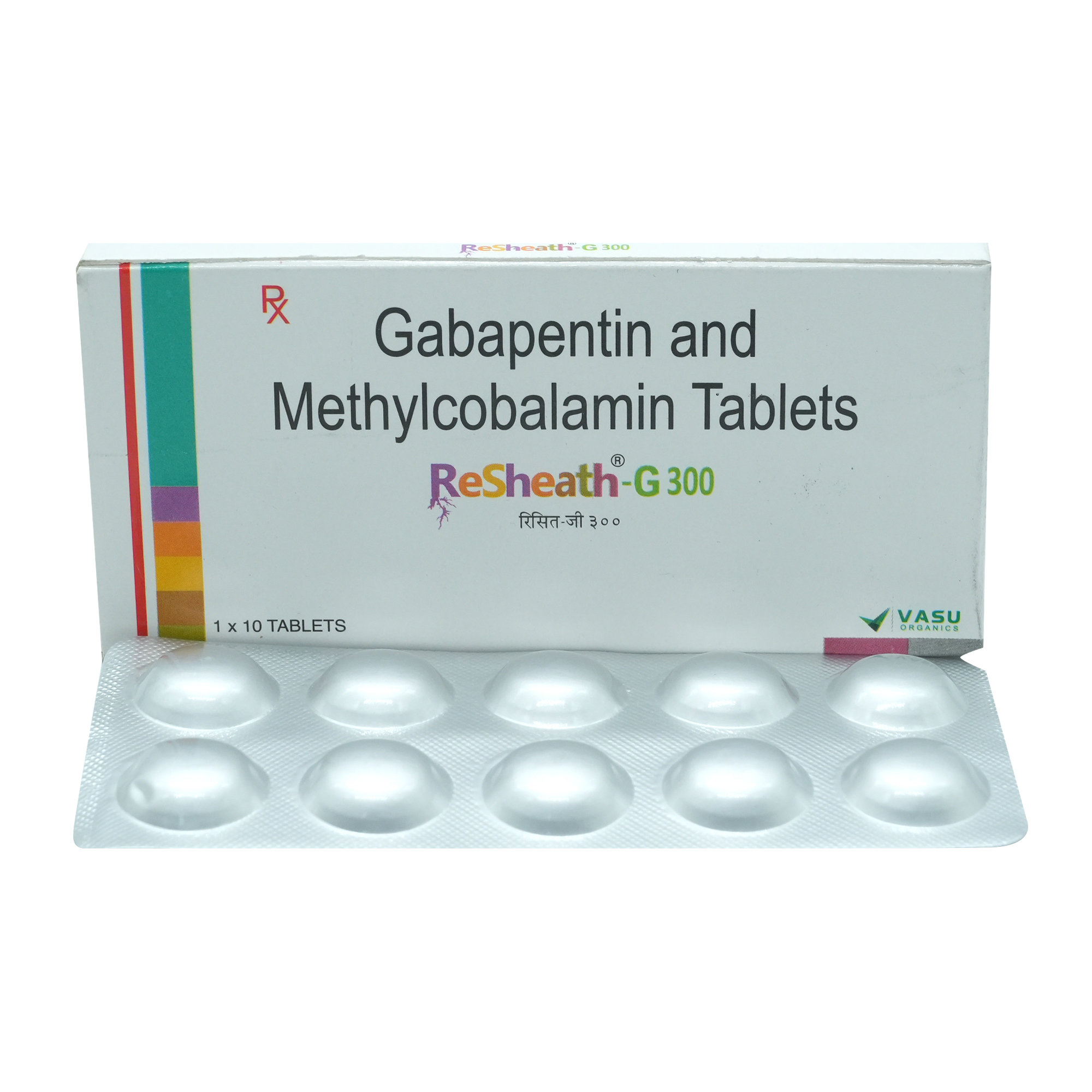 Resheath-G 300 mg/750 mcg Tablet 10's, Pack of 10 TabletS Resheath-G 300 mg/750 mcg Tablet 10's, Pack of 10 TabletS