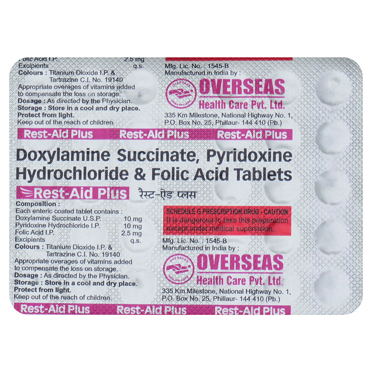 Buy Rest-Aid Plus Tablet 30's Online