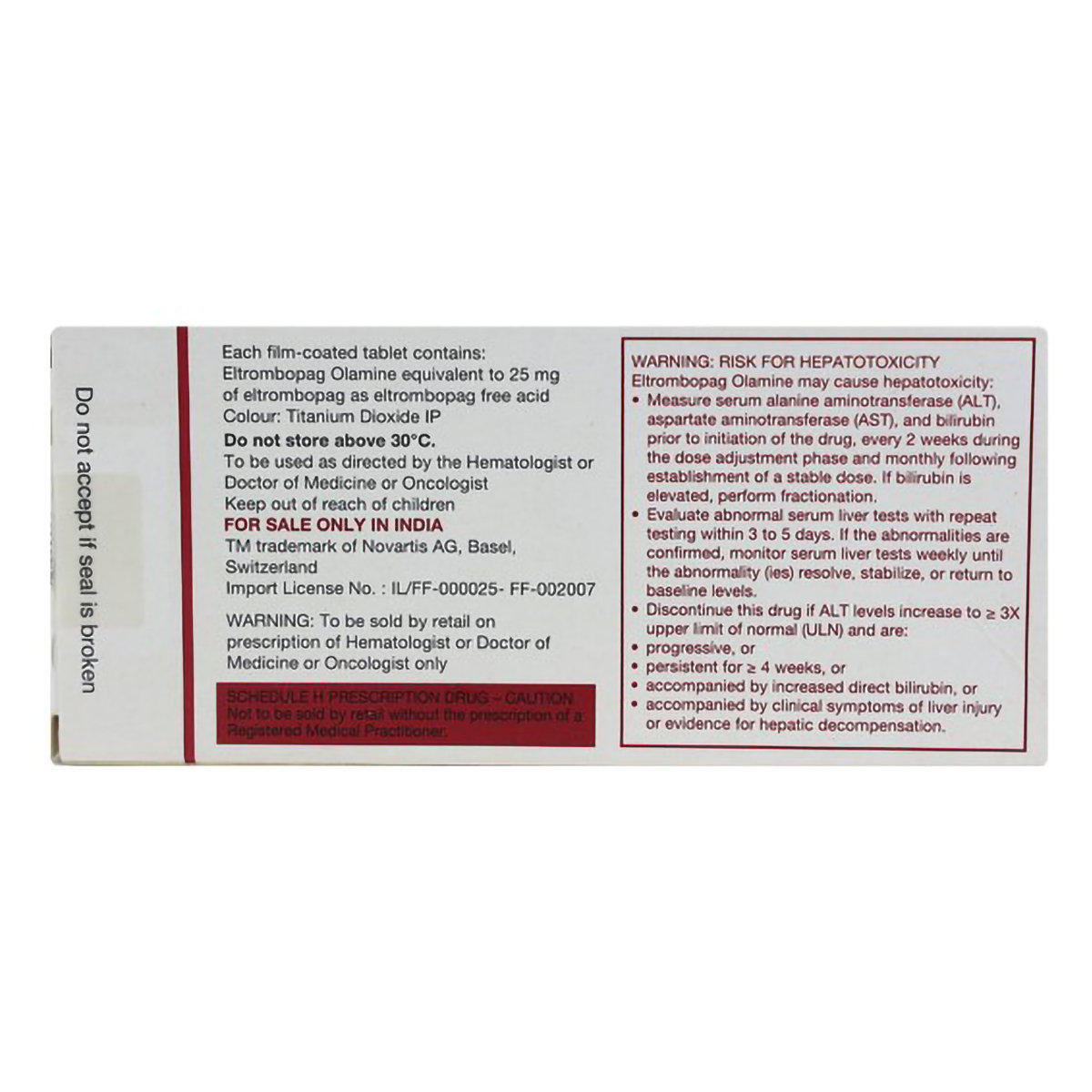 Revolade 25mg Tablet 7's, Pack of 7 TABLETS Revolade 25mg Tablet 7's, Pack of 7 TABLETS