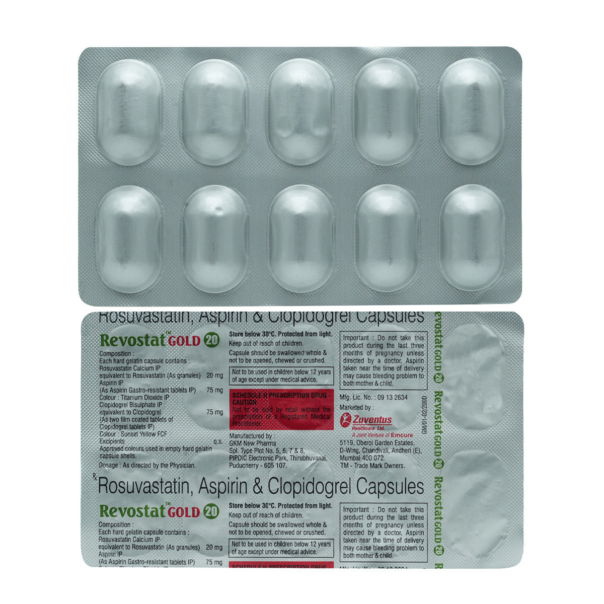 Revostat Gold 20 Capsule 10's, Pack of 10 CapsuleS Revostat Gold 20 Capsule 10's, Pack of 10 CapsuleS