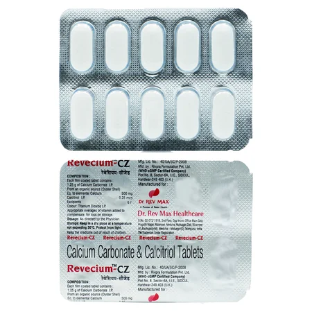 Revecium-CZ 500/0.25 Tablet 10's