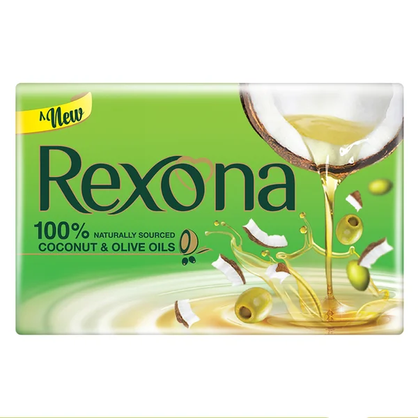 Rexona Coconut and Olive Oil Soap 100 gm | For Silky Smooth Skin, Pack of 1