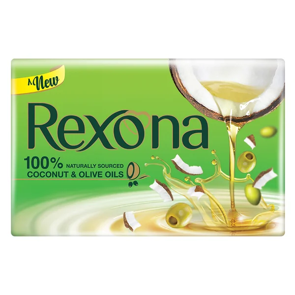 Rexona Coconut and Olive Oil Soap 150 gm | For Silky Smooth Skin, Pack of 1