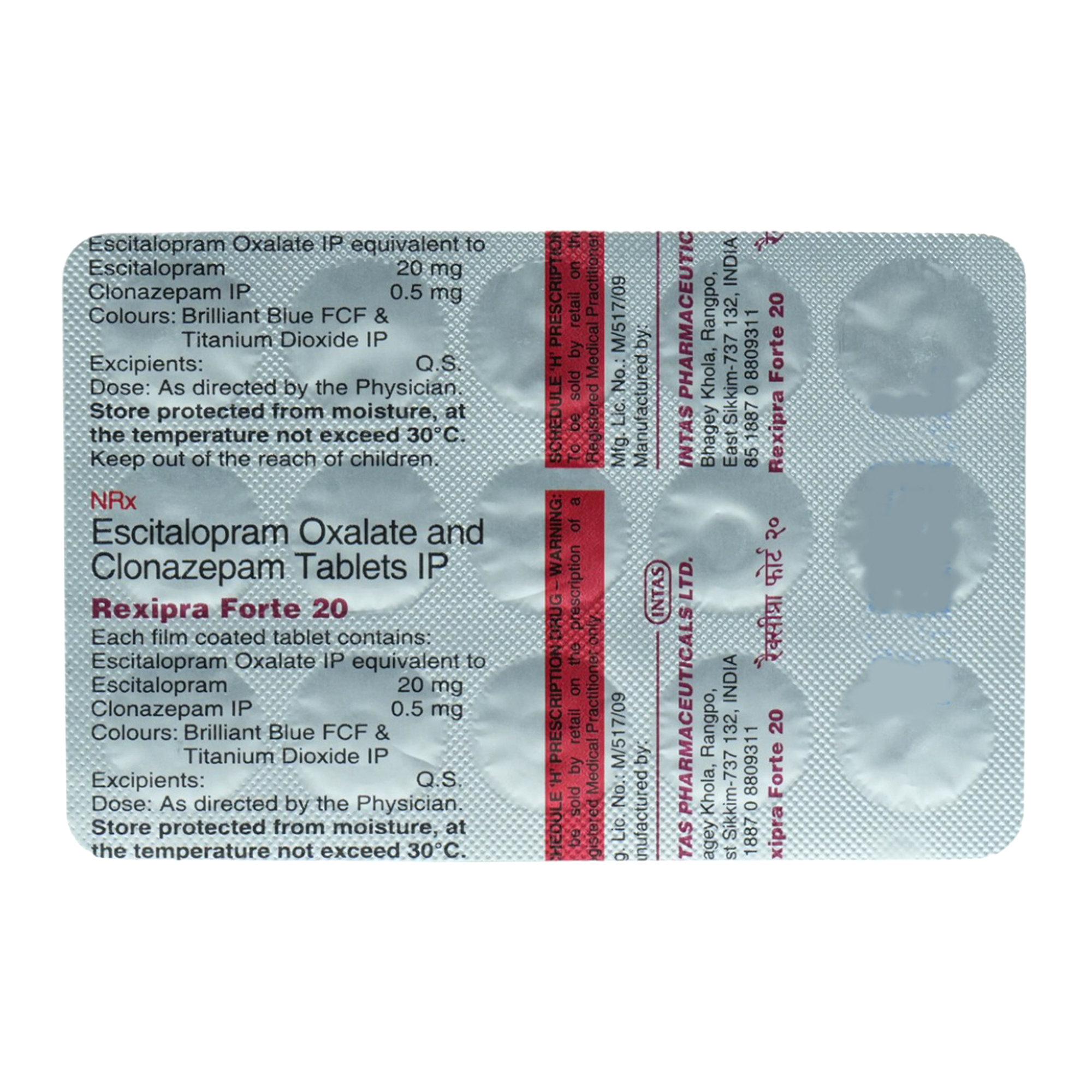 Rexipra Forte 20 Tablet 15's, Pack of 15 TABLETS Rexipra Forte 20 Tablet 15's, Pack of 15 TABLETS
