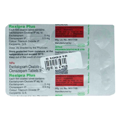 Rexipra Plus Tablet 15's, Pack of 15 TABLETS