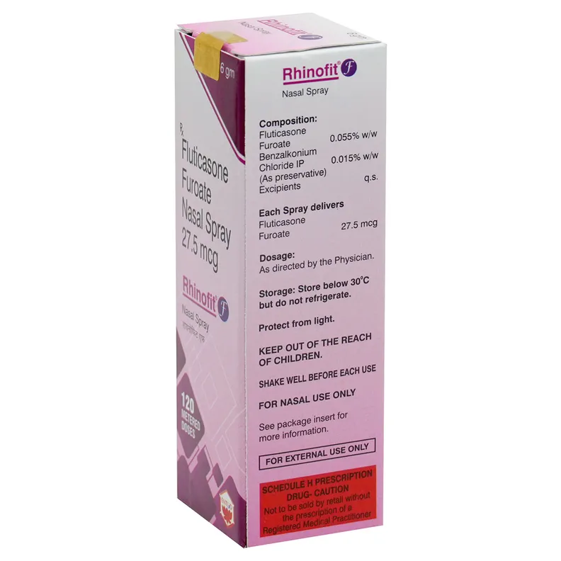 Rinof Buy Rhinofit F Nasal Spray 6 gm online | Uses, Side Effects, Price and ...