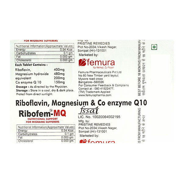 Ribofem-MQ Tablet 10's, Pack of 10 Ribofem-MQ Tablet 10's, Pack of 10