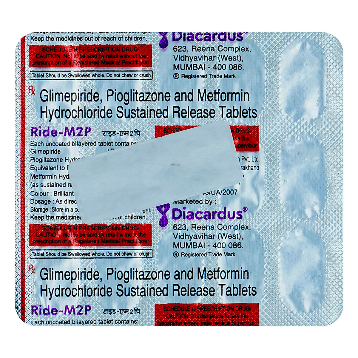 Ride-M2P Tablet 15's, Pack of 15 TabletS Ride-M2P Tablet 15's, Pack of 15 TabletS