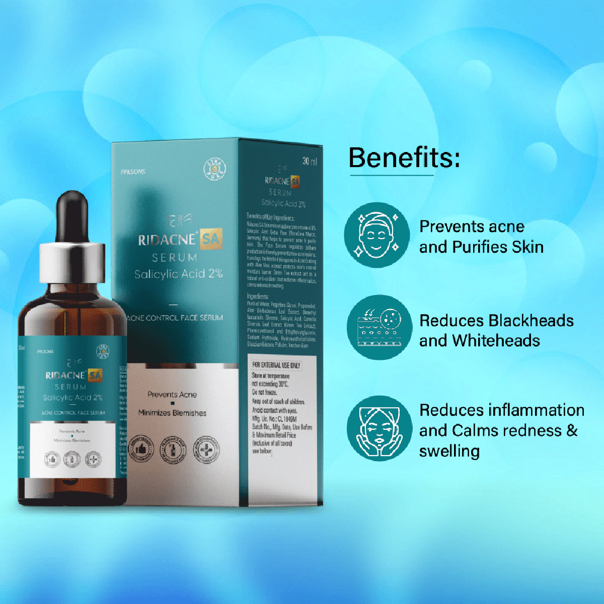 Ridacne SA Face Serum 30 ml, Pack of 1 Ridacne SA Face Serum 30 ml, Pack of 1