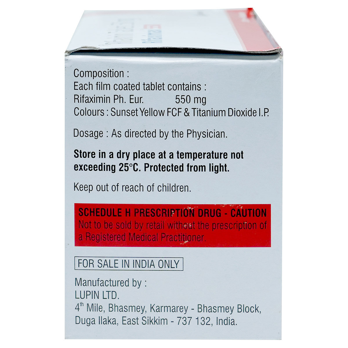 Rifaximax 550 Tablet 10's, Pack of 10 TABLETS Rifaximax 550 Tablet 10's, Pack of 10 TABLETS