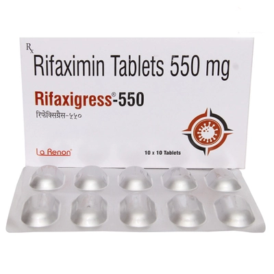 Rifaxigress-550 Tablet 10's, Pack of 10 TabletS