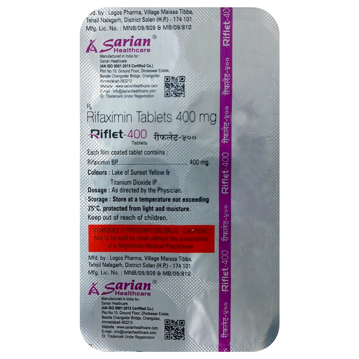 Riflet-400 Tablet 10's, Pack of 10 Riflet-400 Tablet 10's, Pack of 10