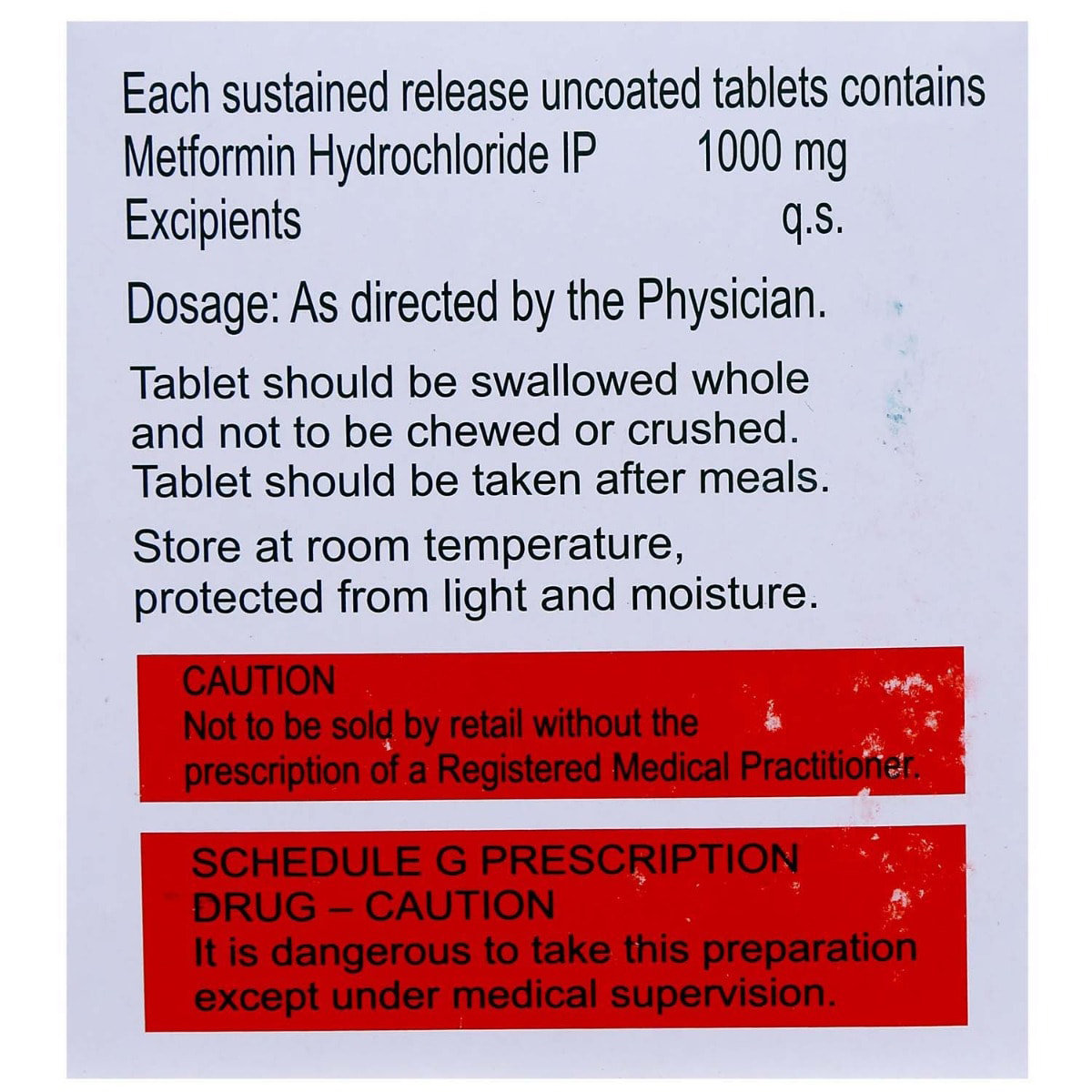 Riomet OD 1000 Tablet 15's, Pack of 15 TABLETS Riomet OD 1000 Tablet 15's, Pack of 15 TABLETS