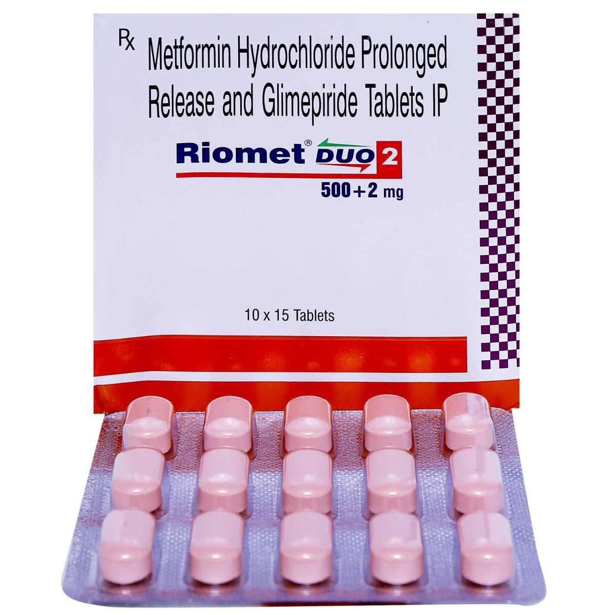 Riomet DUO 2 Tablet 15's, Pack of 15 TABLETS Riomet DUO 2 Tablet 15's, Pack of 15 TABLETS