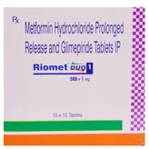 Riomet Duo 1 mg Tablet 15's, Pack of 15 TabletS
