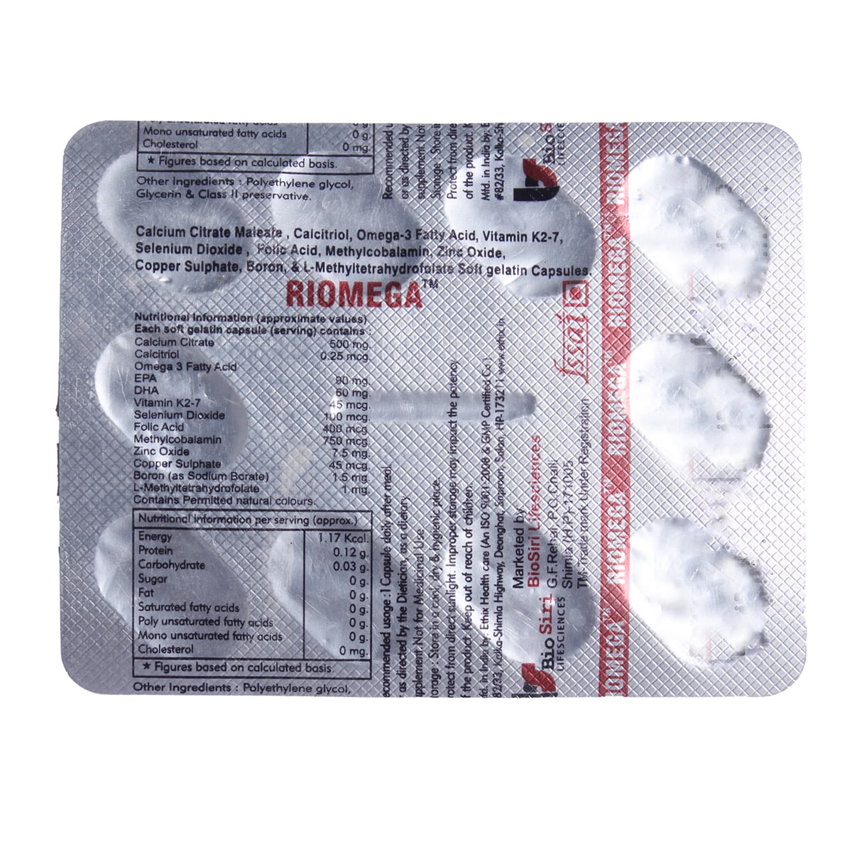 Riomega Capsule 10's, Pack of 10 Riomega Capsule 10's, Pack of 10