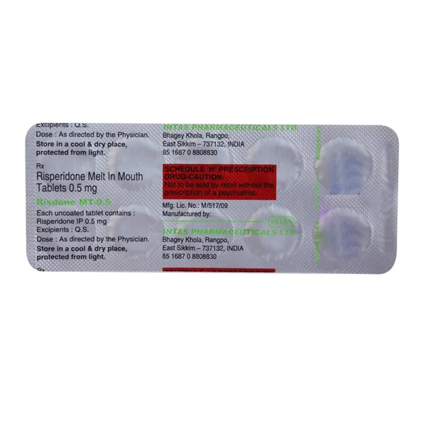 Risdone MT 0.5 Tablet 10's, Pack of 10 TABLETS
