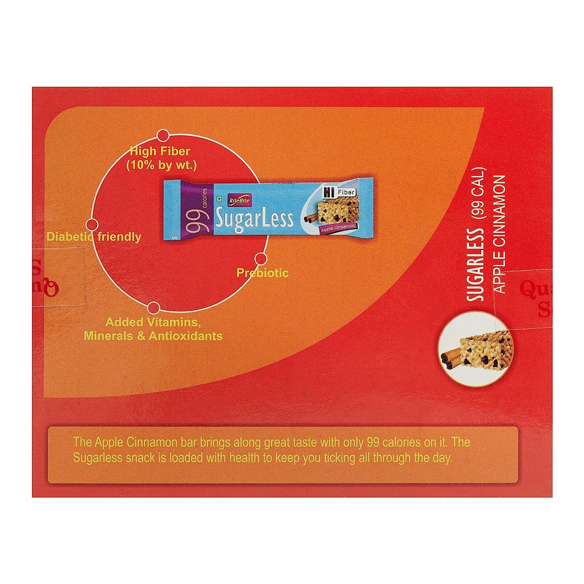 RiteBite Sugarless 99 Cal Bars, (Pack of 3), Pack of 1 RiteBite Sugarless 99 Cal Bars, (Pack of 3), Pack of 1