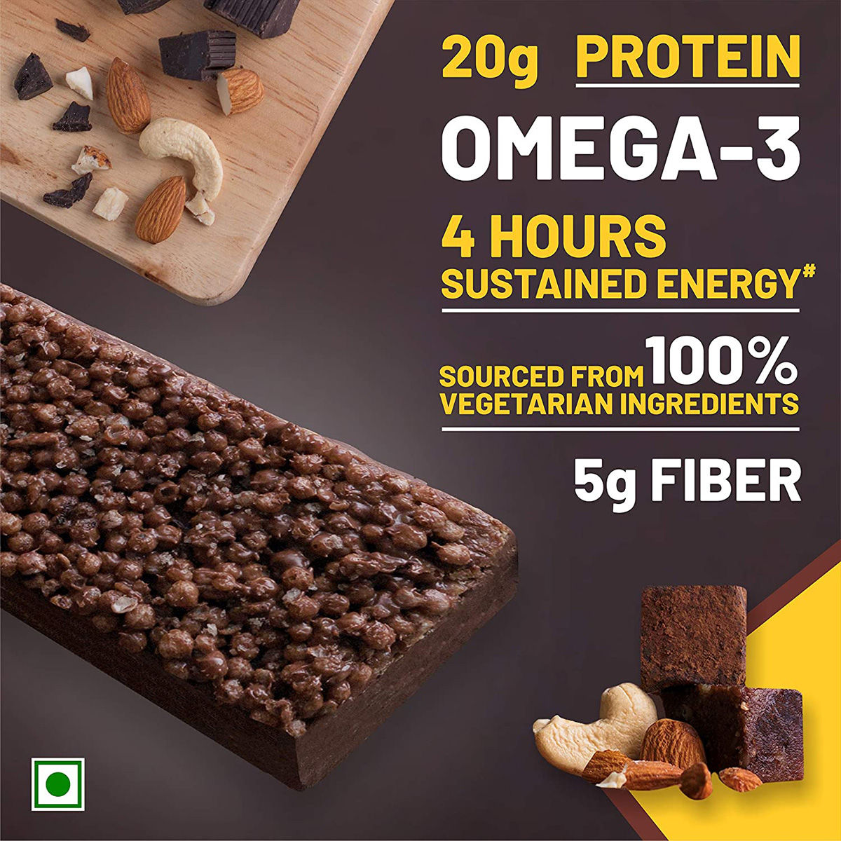 Ritebite Max Protein Choco Fudge Bar, (Pack Of 6), Pack of 1 