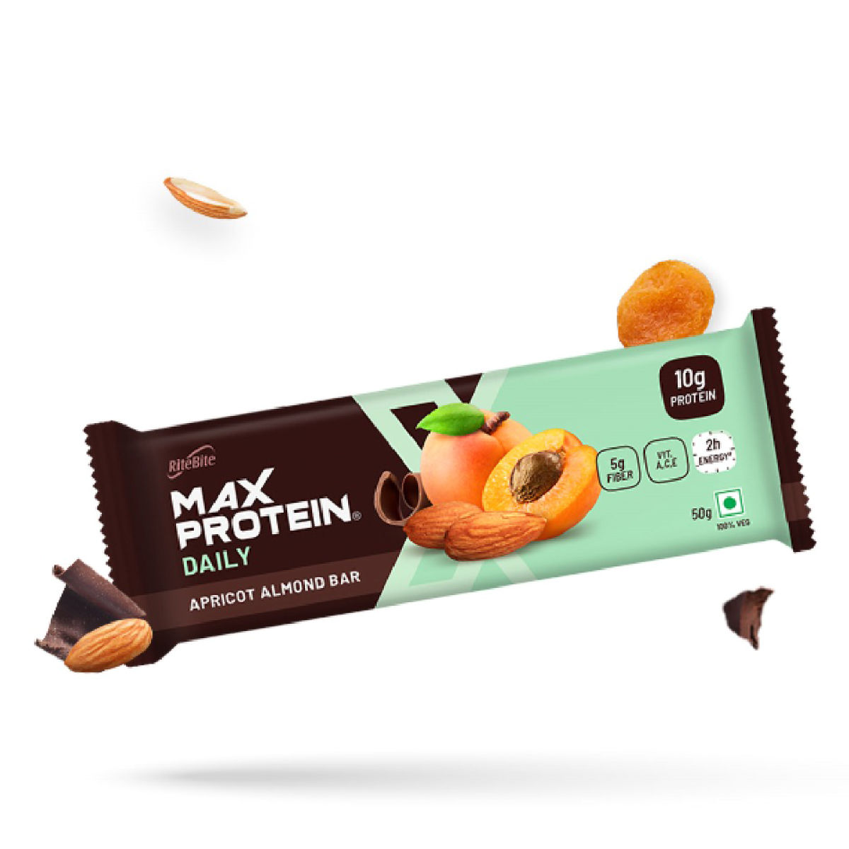 Buy Ritebite Max Protein Almond Apricot Bar, 50 gm Online