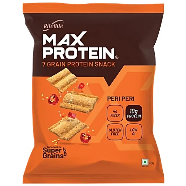 Ritebite Max Protein Snacks Peri Peri, 60 gm