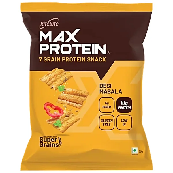 Ritebite Max Protein Desi Masala Snack, 60 gm