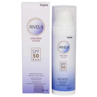 Rivela SPF 50 Sunscreen Lotion 50 ml, Pack of 1