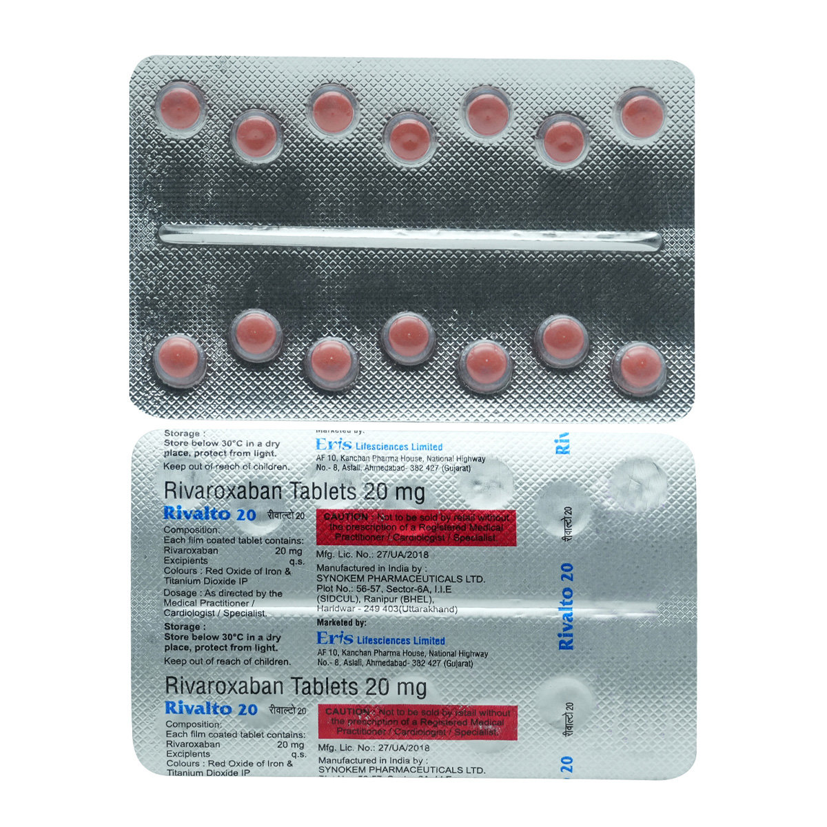 Rivalto 20 mg Tablet 14's, Pack of 14 TabletS Rivalto 20 mg Tablet 14's, Pack of 14 TabletS