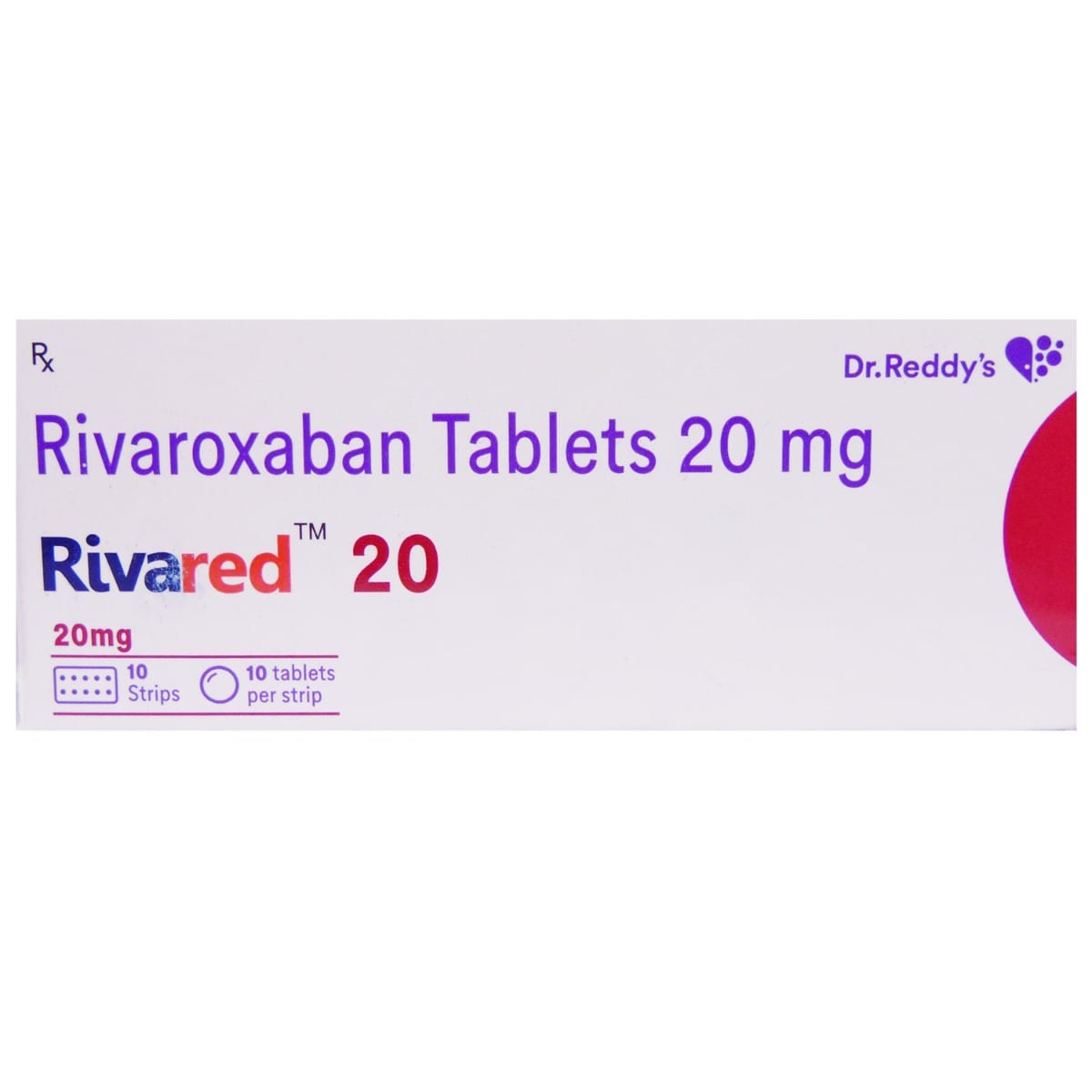 Rivared 20 Tablet 10's, Pack of 10 TabletS Rivared 20 Tablet 10's, Pack of 10 TabletS