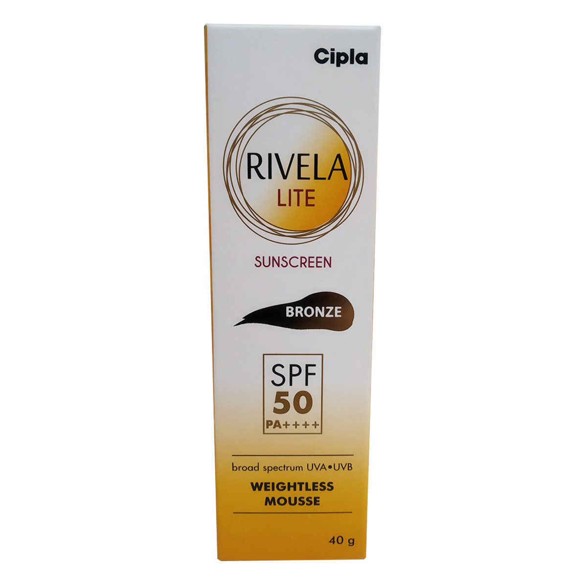Rivela Lite Bronze Spf 50 PA++++ Sunscreen 40 gm, Pack of 1 Rivela Lite Bronze Spf 50 PA++++ Sunscreen 40 gm, Pack of 1