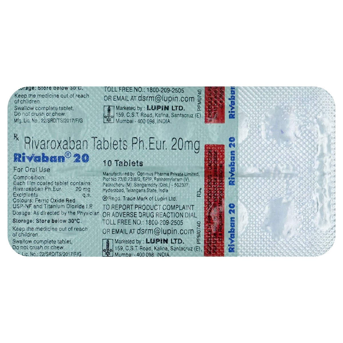 Rivaban 20 Tablet 10's, Pack of 10 TabletS Rivaban 20 Tablet 10's, Pack of 10 TabletS
