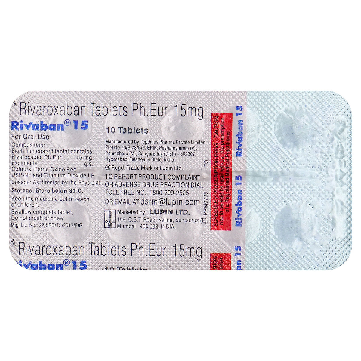 Rivaban 15 Tablet 10's, Pack of 10 TabletS Rivaban 15 Tablet 10's, Pack of 10 TabletS