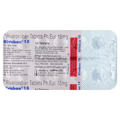 Rivaban 15 Tablet 10's, Pack of 10 TabletS