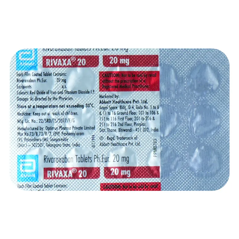 Tab Rivaxa Buy Rivaxa 20 Tablet online | Uses, Side Effects, Price and substitutes ...