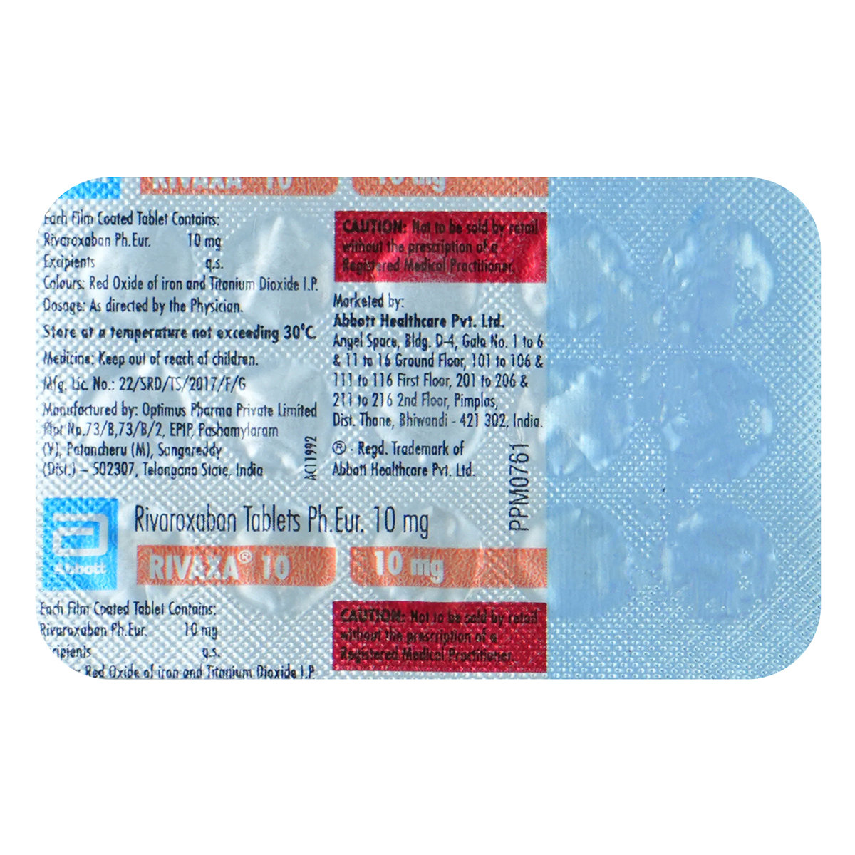 Rivaxa 10 Tablet 15's, Pack of 15 TabletS Rivaxa 10 Tablet 15's, Pack of 15 TabletS