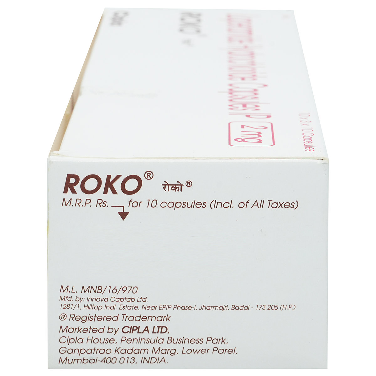 Roko 2 mg Capsule 10's, Pack of 10 CAPSULES Roko 2 mg Capsule 10's, Pack of 10 CAPSULES