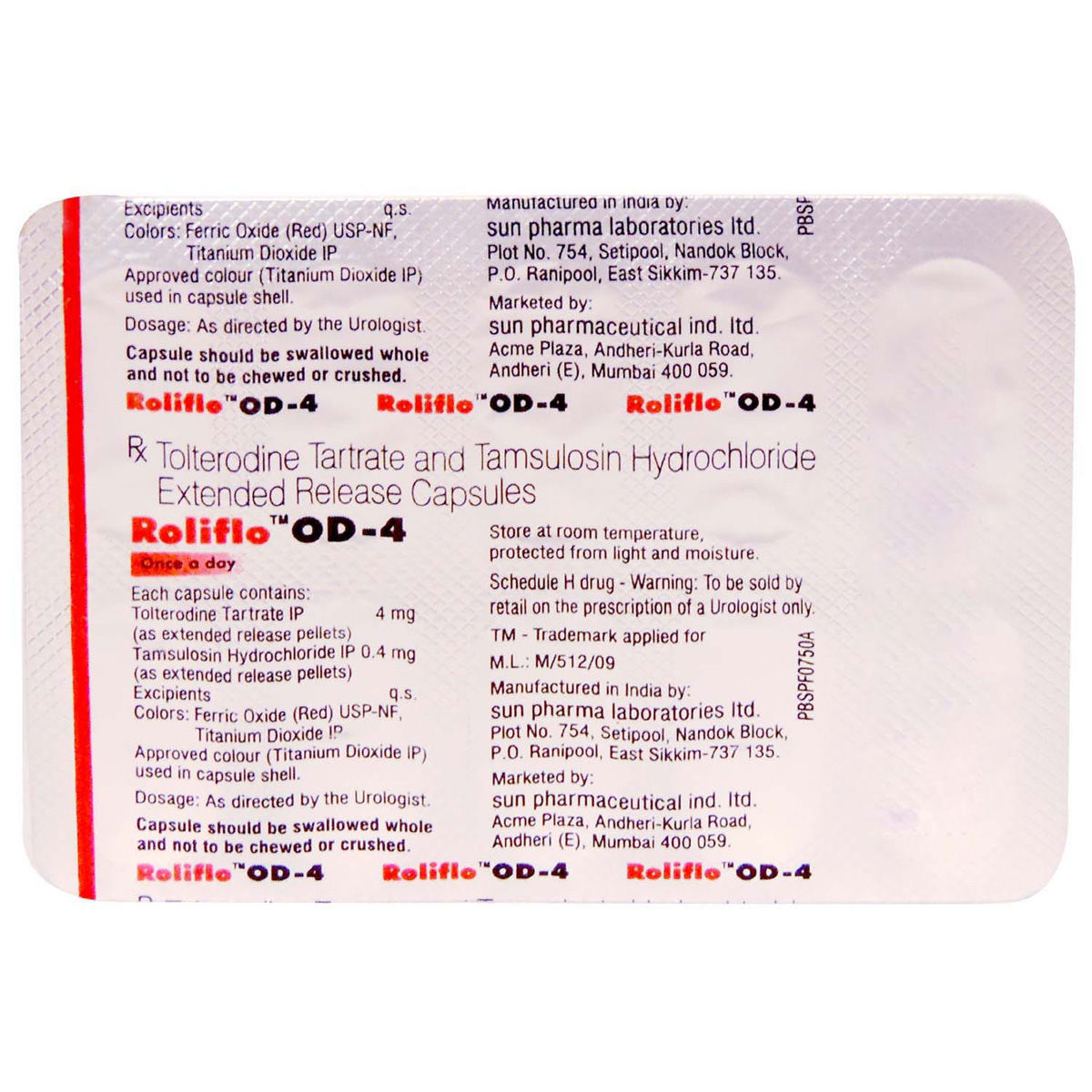 Tablet Inloflo Roliflo OD-4 Capsule | Uses, Side Effects, Price | Apollo Pharmacy