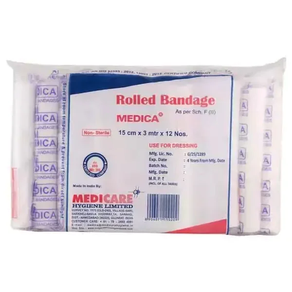 Medica Roller Bandage 15 cm x 3 m, 1 Count, Pack of 1