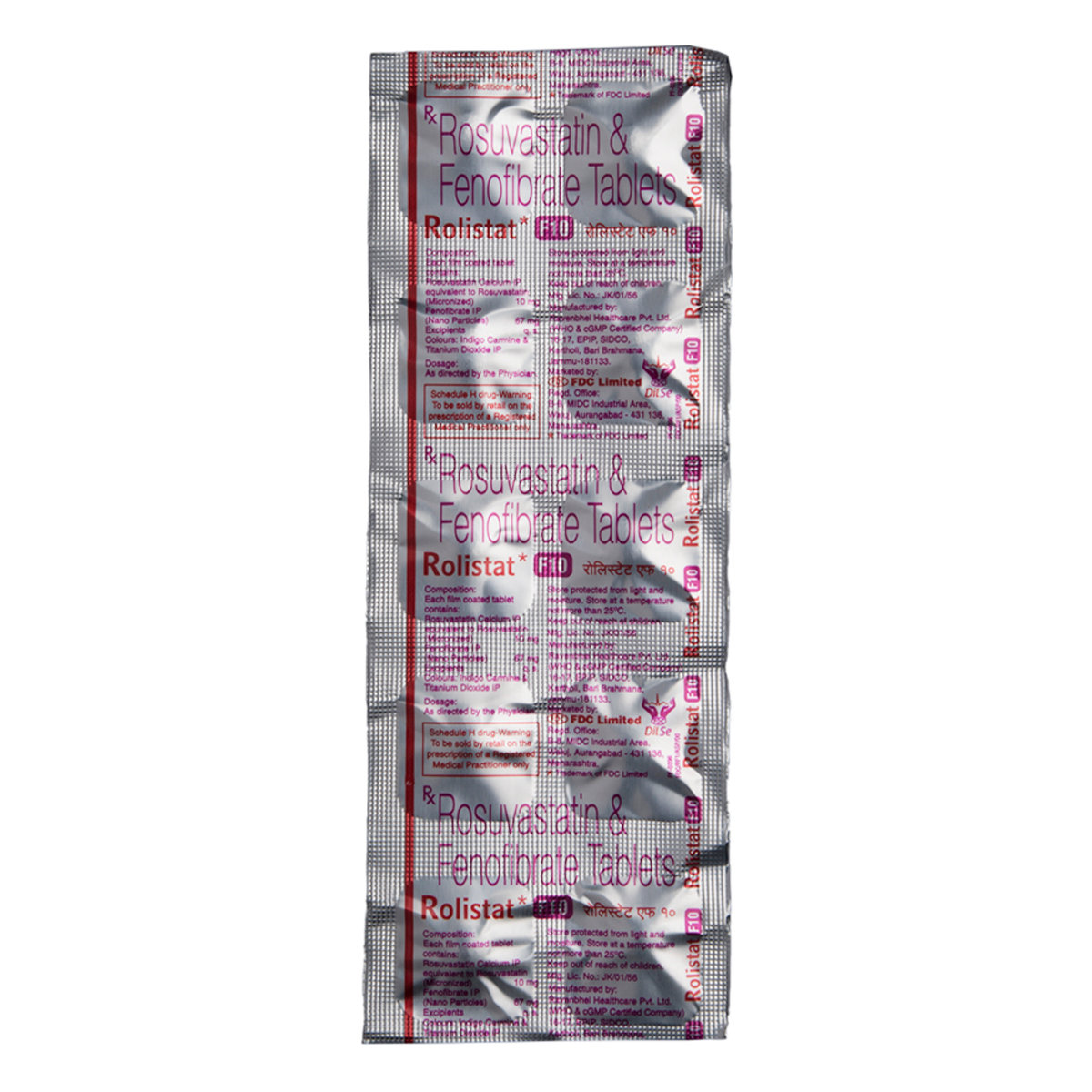 Rolistat F10 Tablet 10's, Pack of 10 Rolistat F10 Tablet 10's, Pack of 10