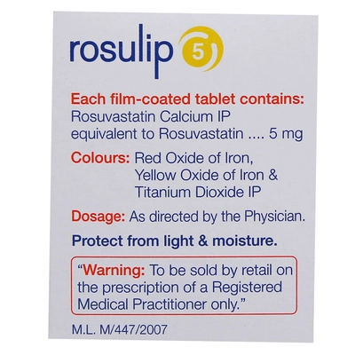 Rosulip 5 Tablet 15's, Pack of 15 TABLETS