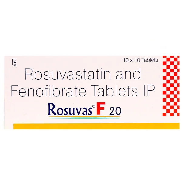Rosuvas F 20 Tablet 10's, Pack of 10