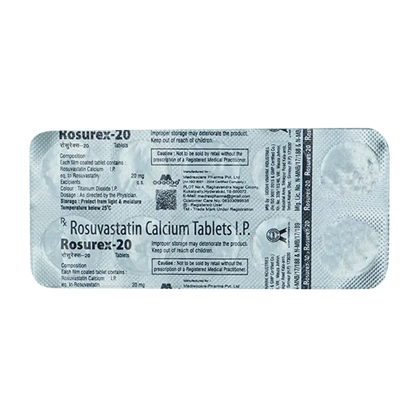 Rosurex-20 Tablet 10's, Pack of 10 TabletS