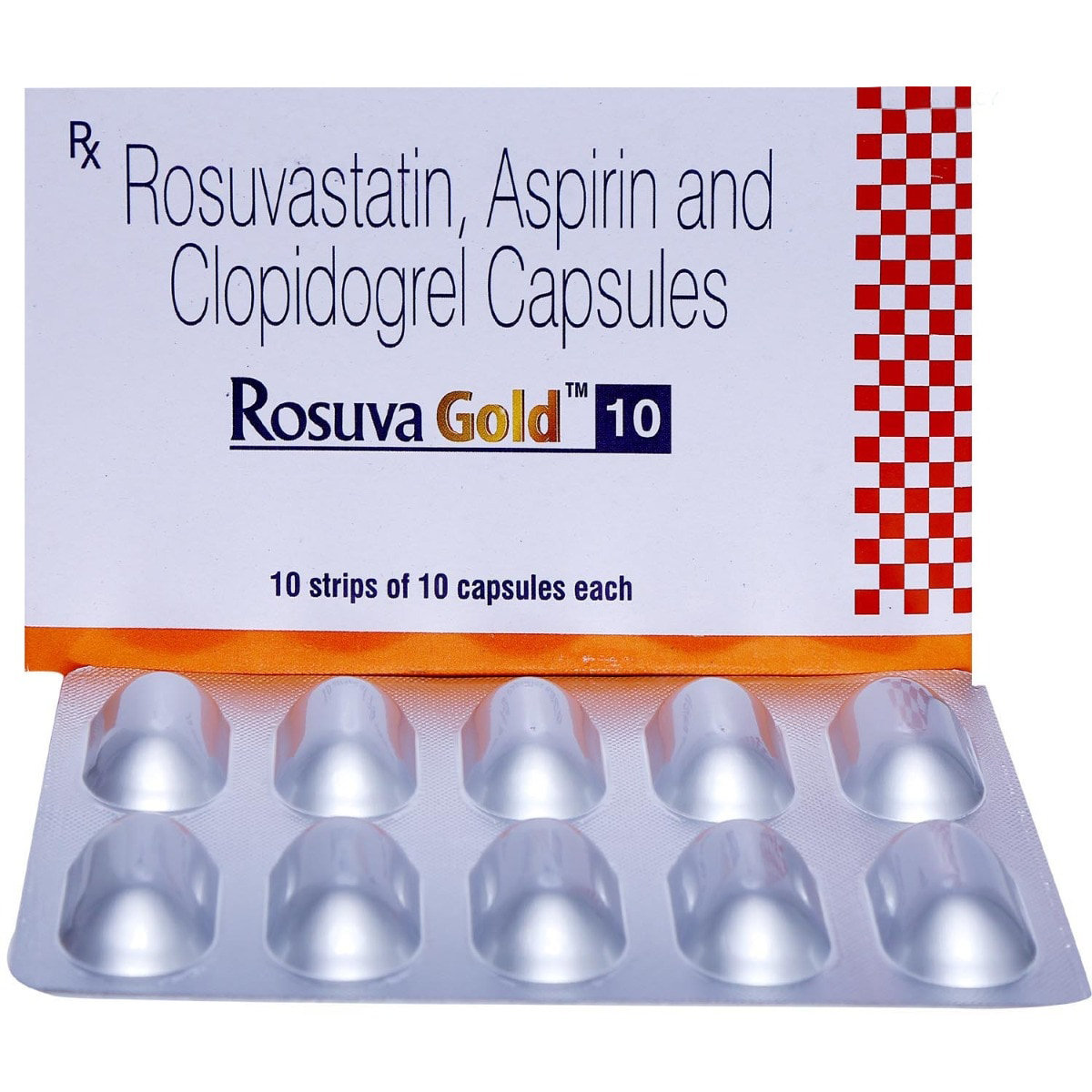 Rosuva Gold 10 Capsule 10's, Pack of 10 CAPSULES Rosuva Gold 10 Capsule 10's, Pack of 10 CAPSULES