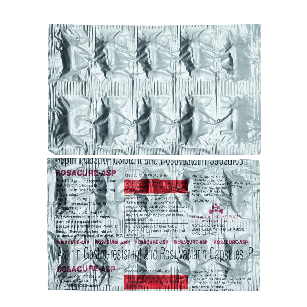 Rosacure-Asp Capsule 10's, Pack of 10 Rosacure-Asp Capsule 10's, Pack of 10