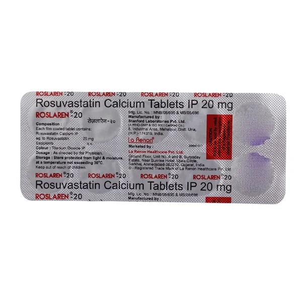 Roslaren-20mg Tablet 10's