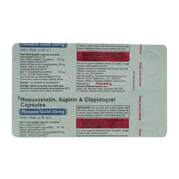 Rosave-Gold 20 mg Capsule 10's